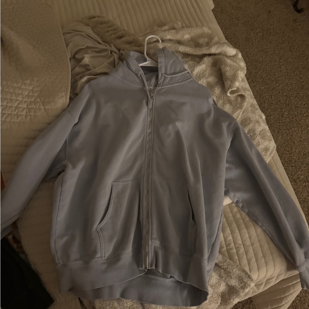 light blue brandy zip up